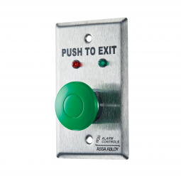 TS-1  Mushroom Push To Exit Button with Red and Green LEDs